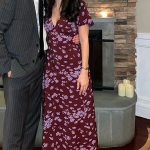 Floral Burgundy Maxi Dress